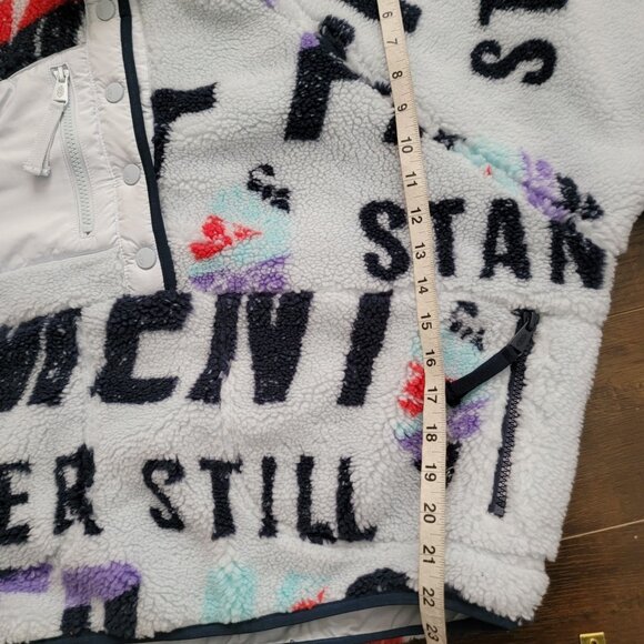 Free People Hit The Slopes Pullover Womens S Fleece Cozy Outdoors Boho Oversized - Picture 5 of 6